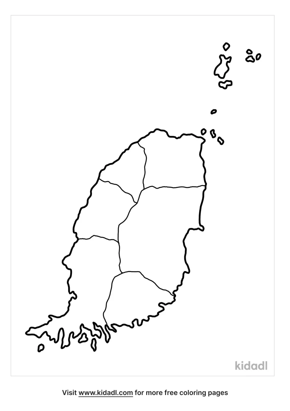 Grenada Map Coloring Page