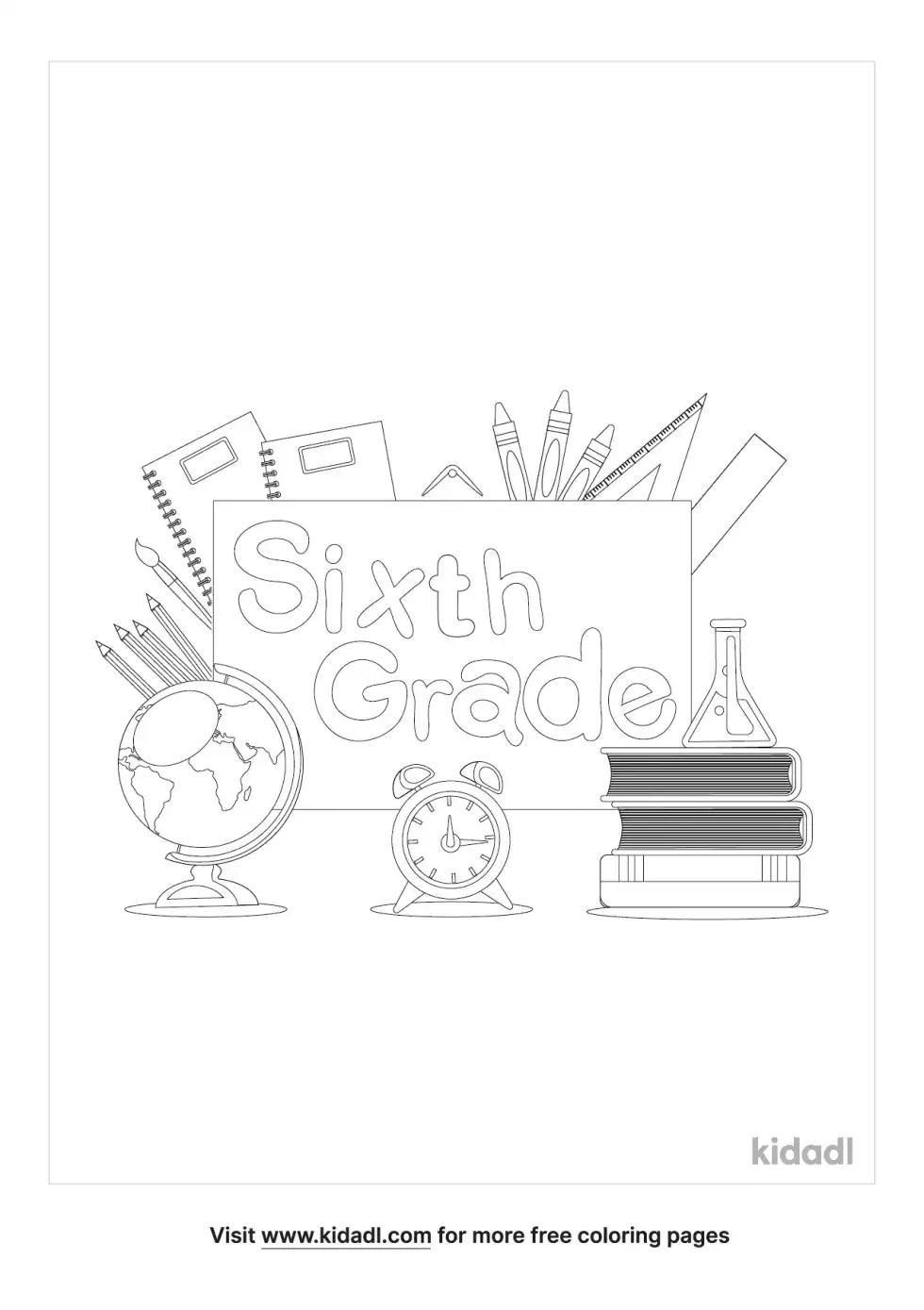 6th Grade Coloring Page