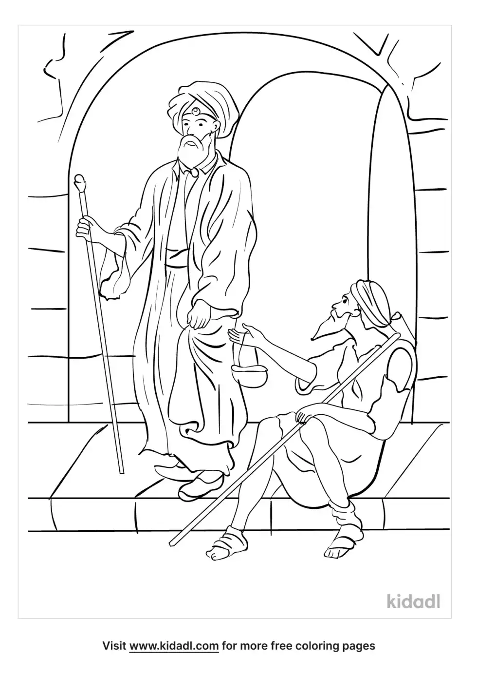 Rich Man And Lazarus Coloring Page