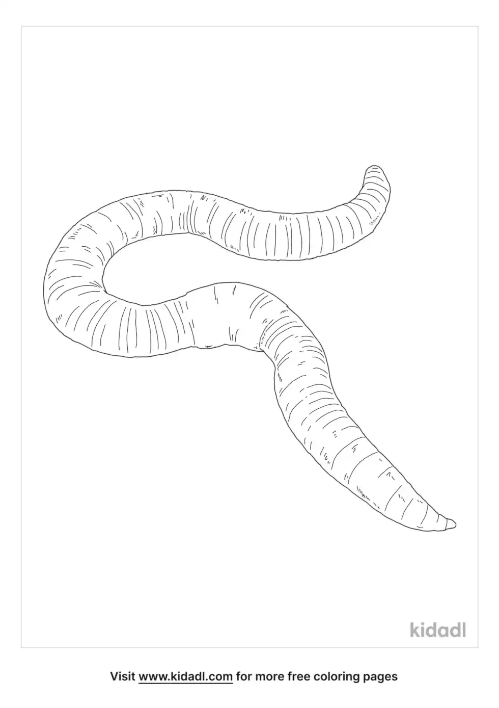 Worms Coloring Page