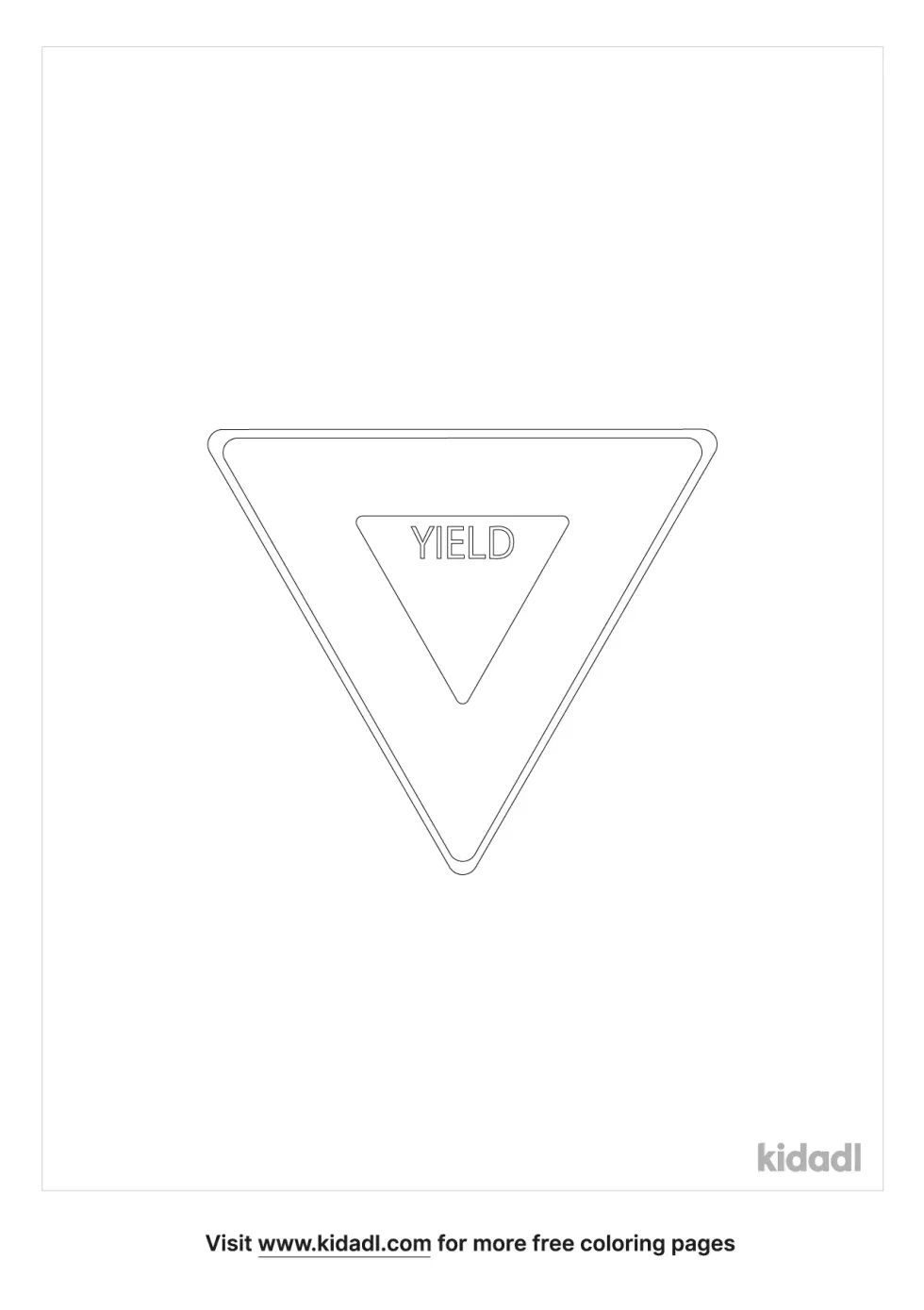 Yield Coloring Page