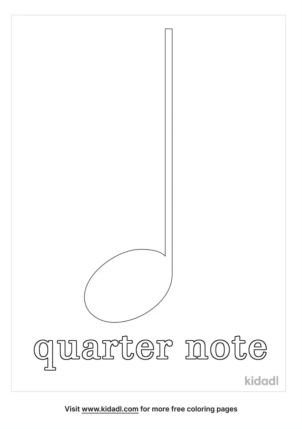 Quarter Note Coloring Page