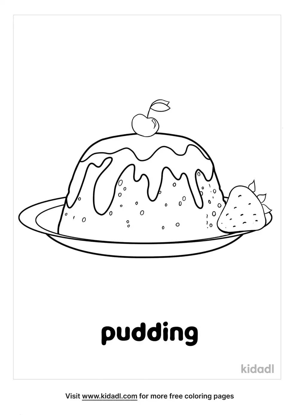 Pudding Coloring Page