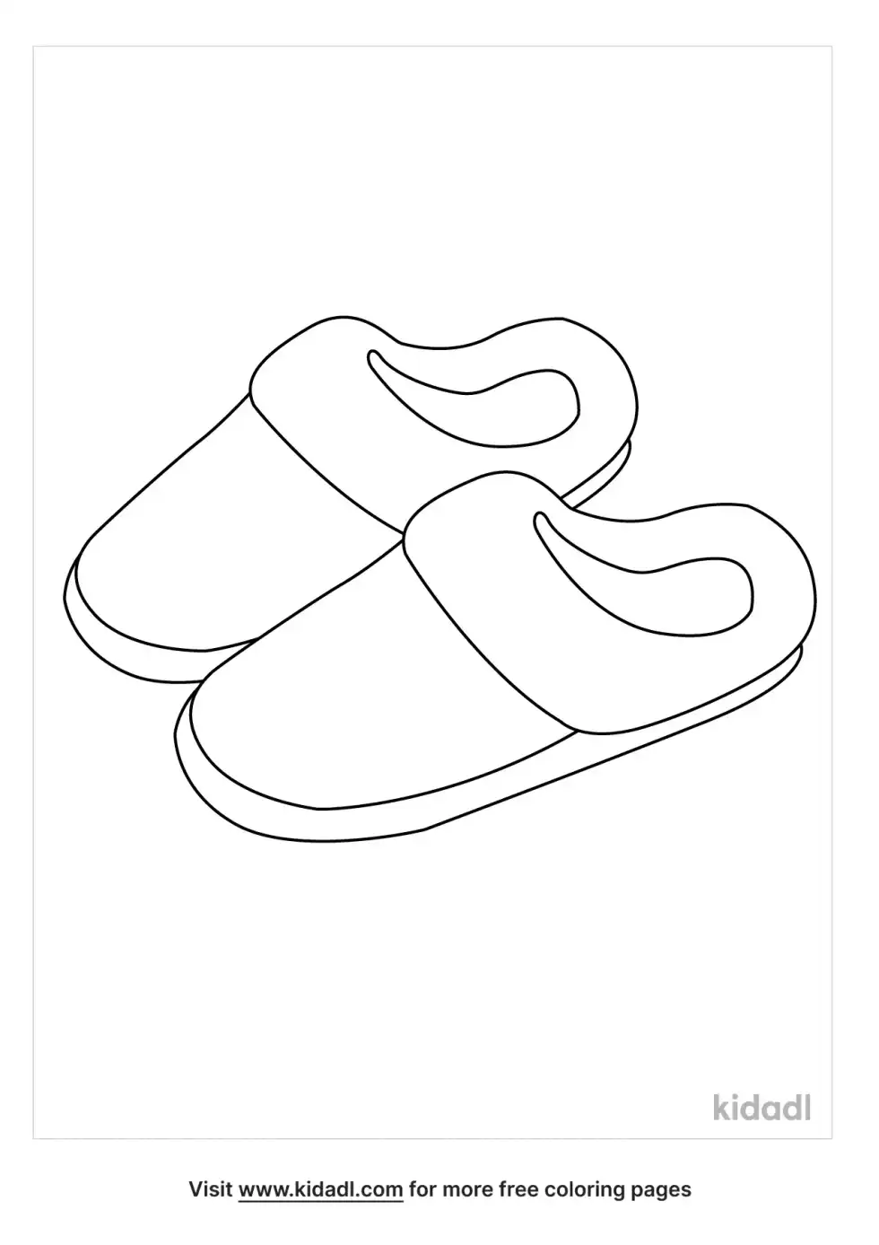 Slippers Coloring Page