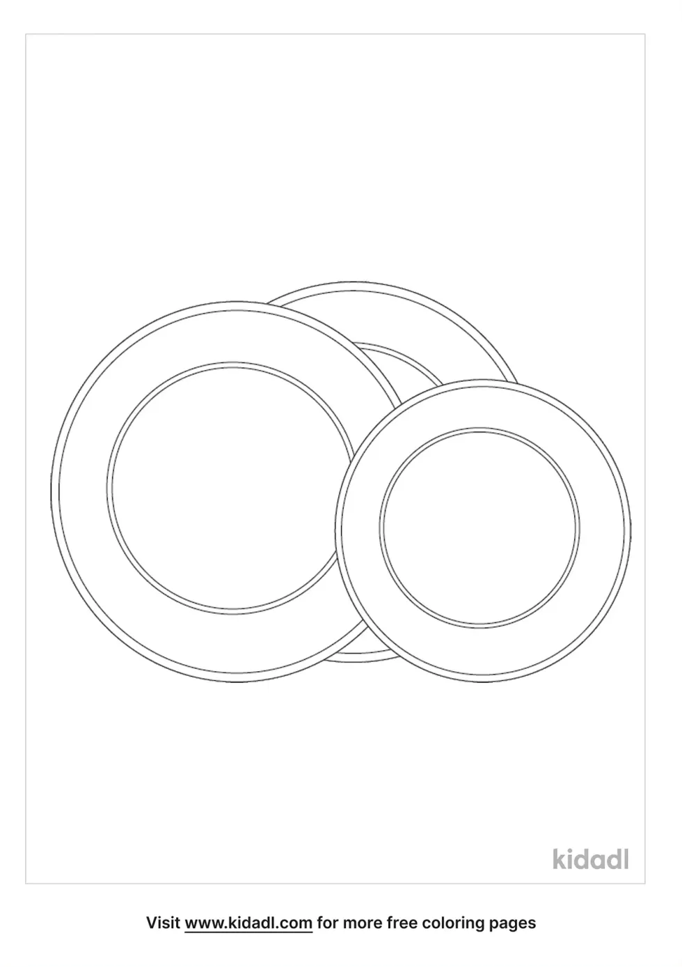 Plates Coloring Page