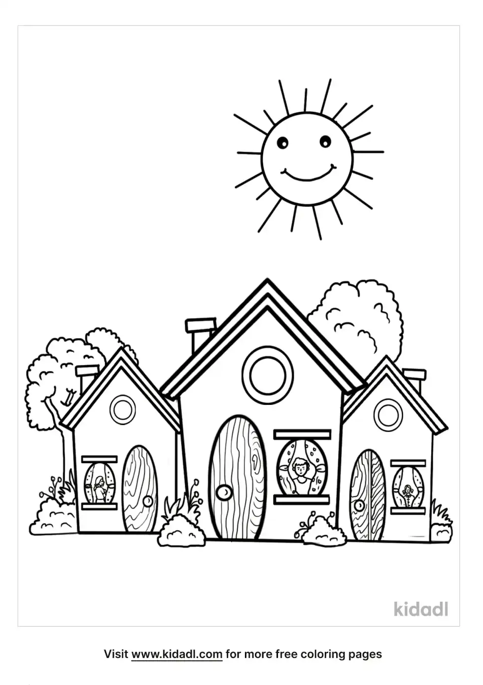 Neighborhood Coloring Page
