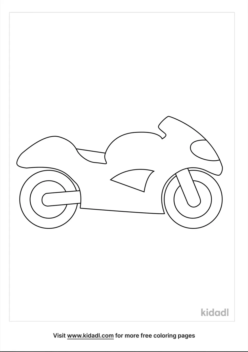 Sports Bike Coloring Page