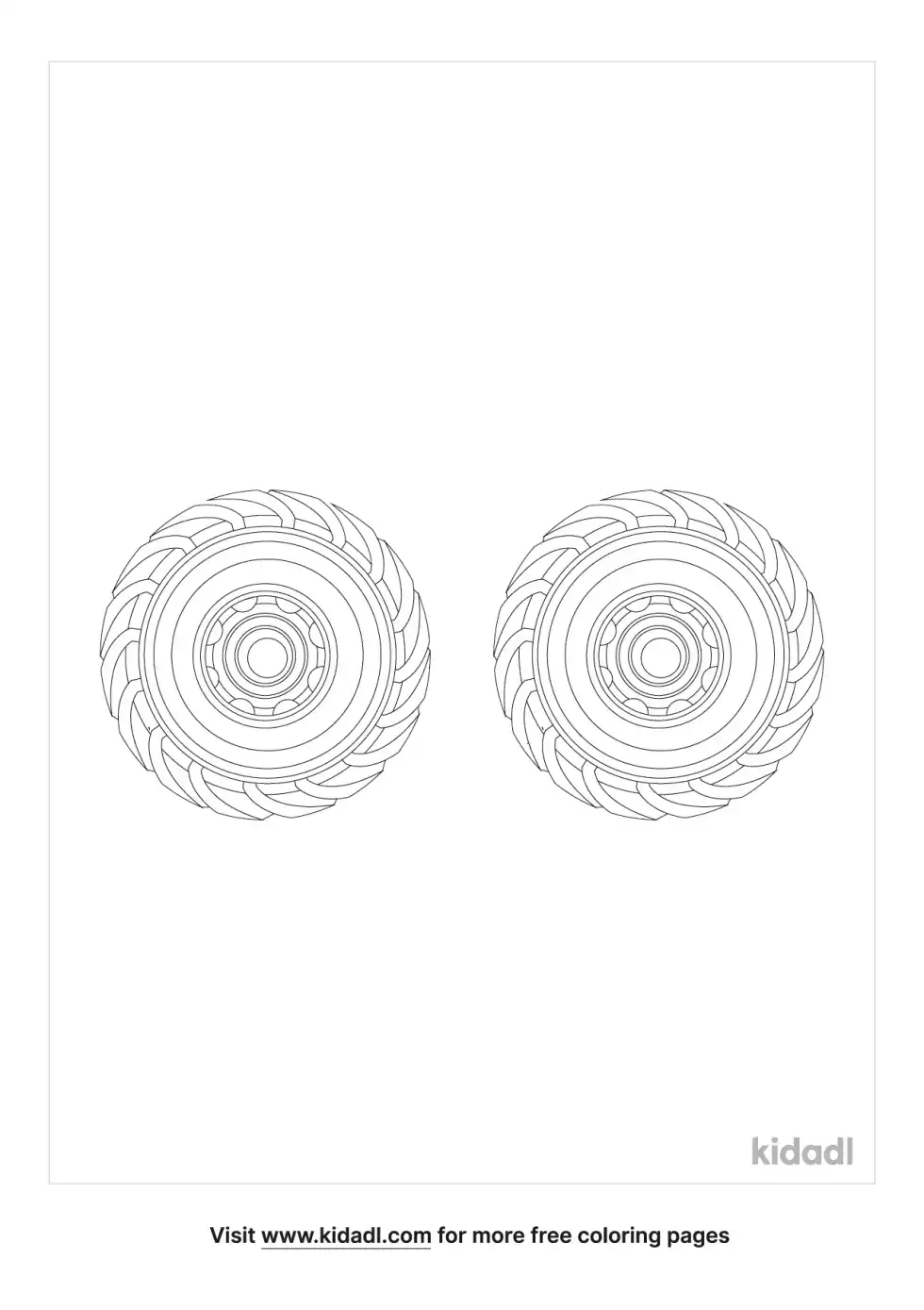 Monster Truck Tire Coloring Page