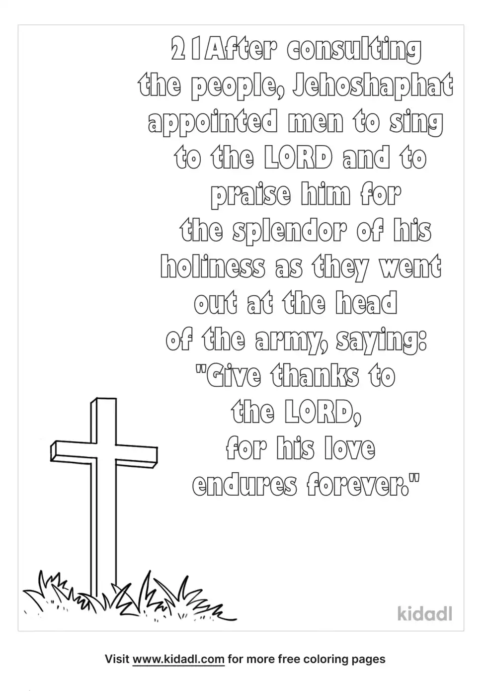 2 Chronicles 20 21 Coloring Page