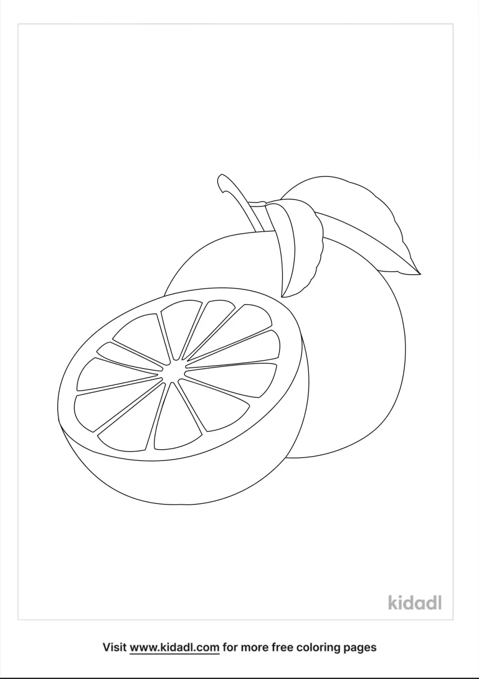 Grapefruit Coloring Page