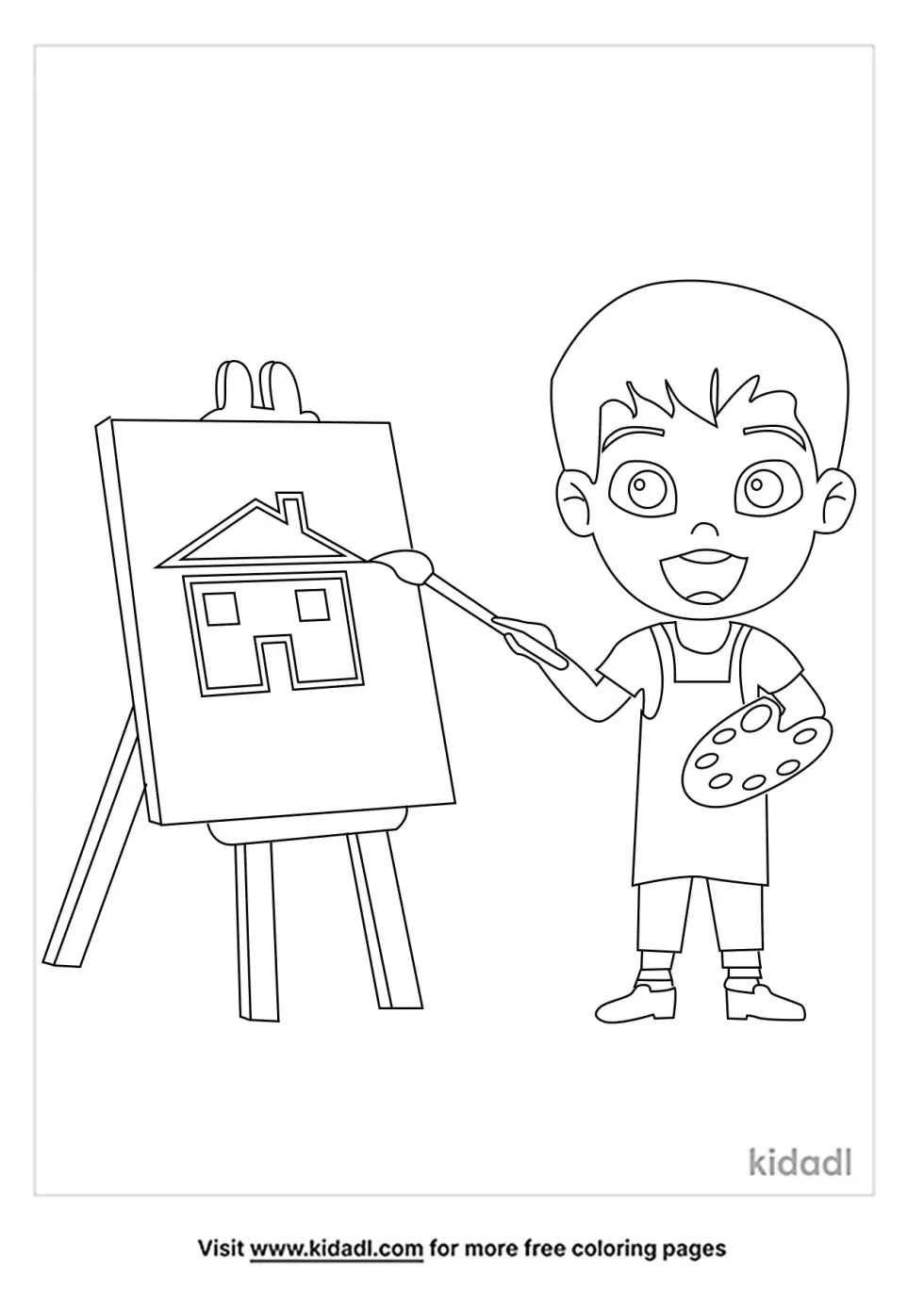 Boy A Picture Coloring Page