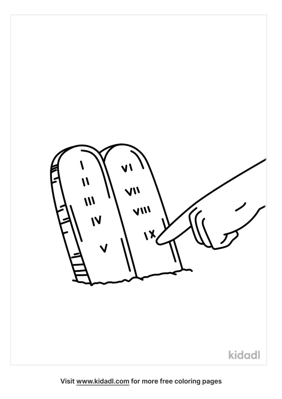 10 Commandments Finger Of God Coloring Page