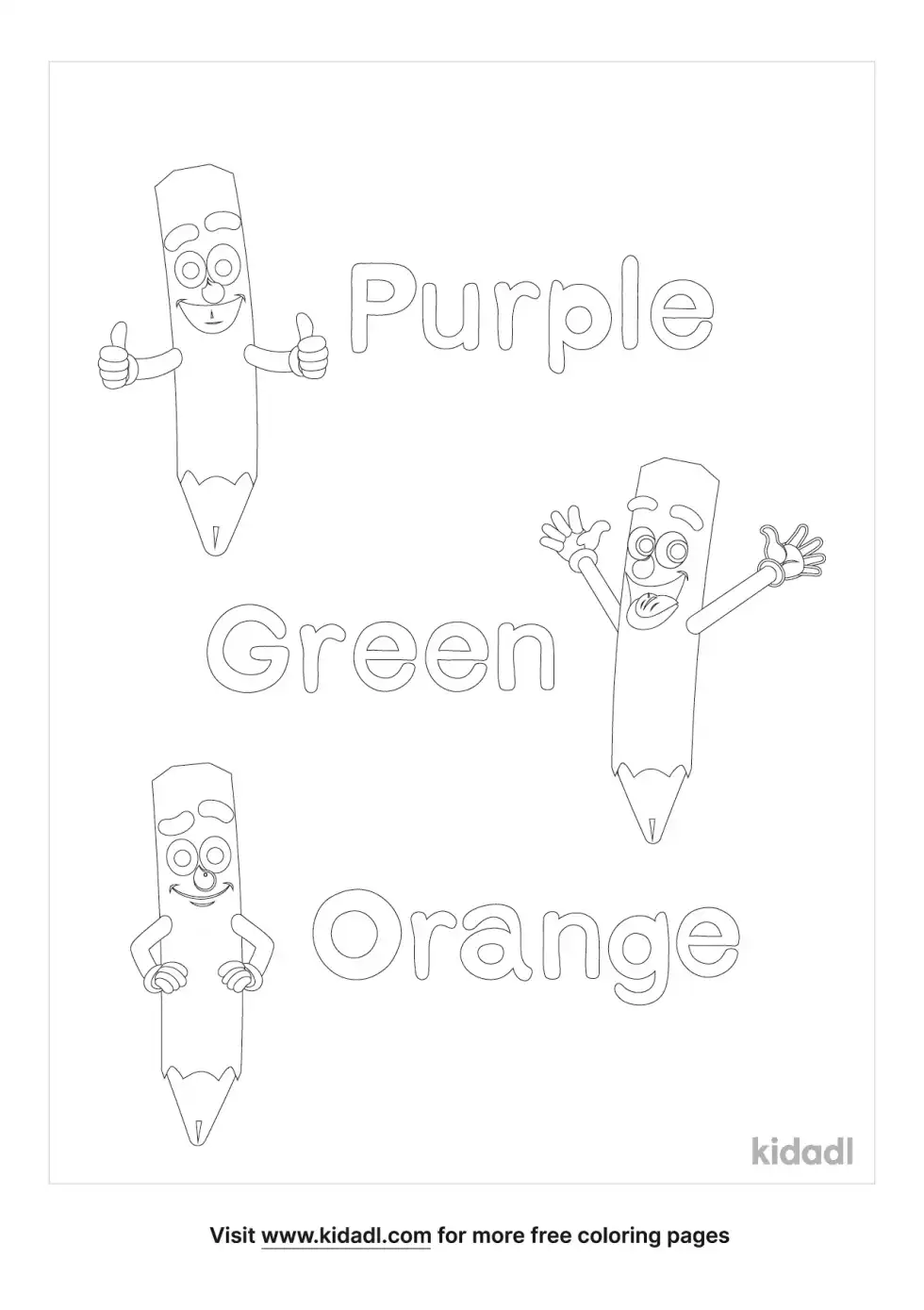 Secondary Colors Coloring Page