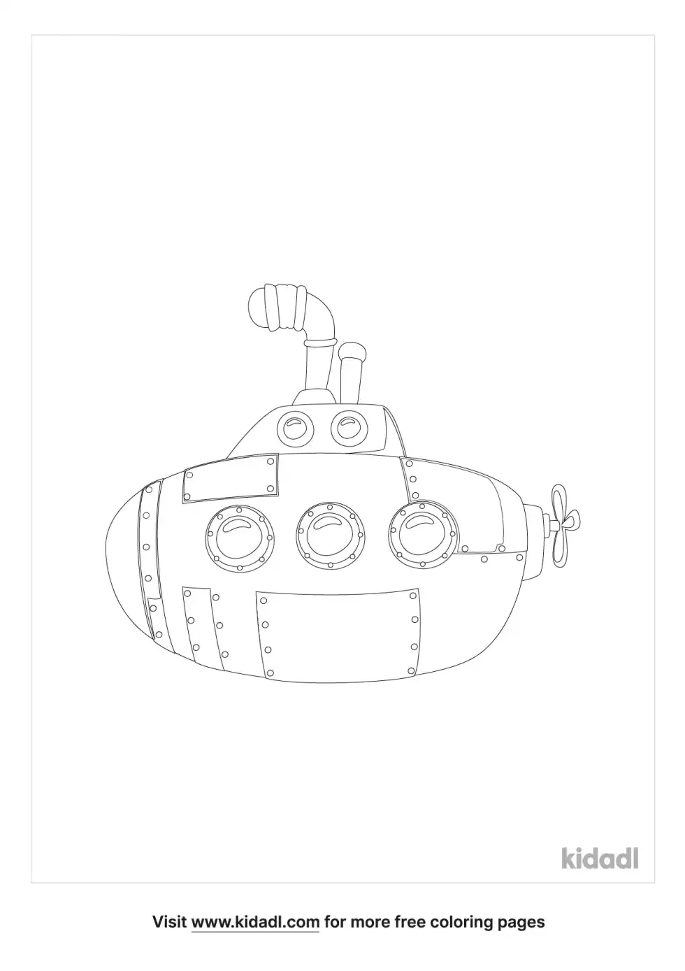 Yellow Submarine Coloring Page