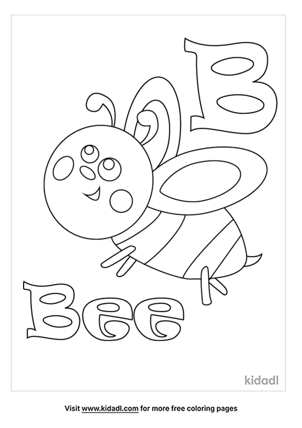 B Is For Bee Coloring Page