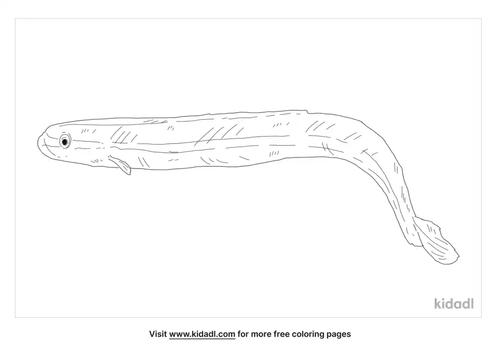 Curious Wormfish Coloring Page
