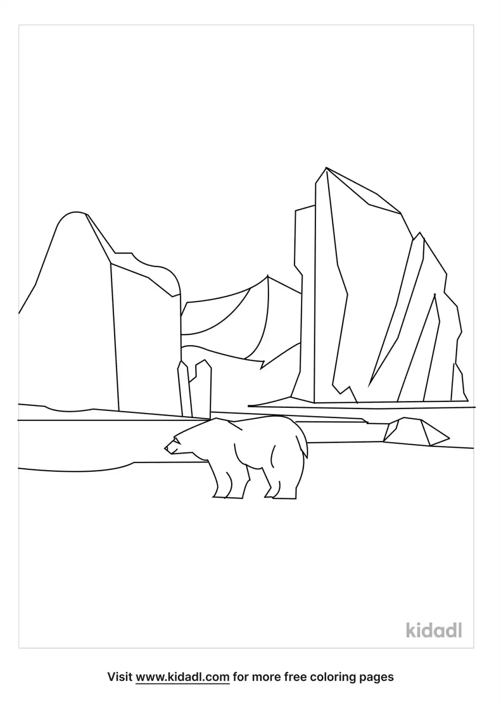 Arctic Landscape Coloring Page
