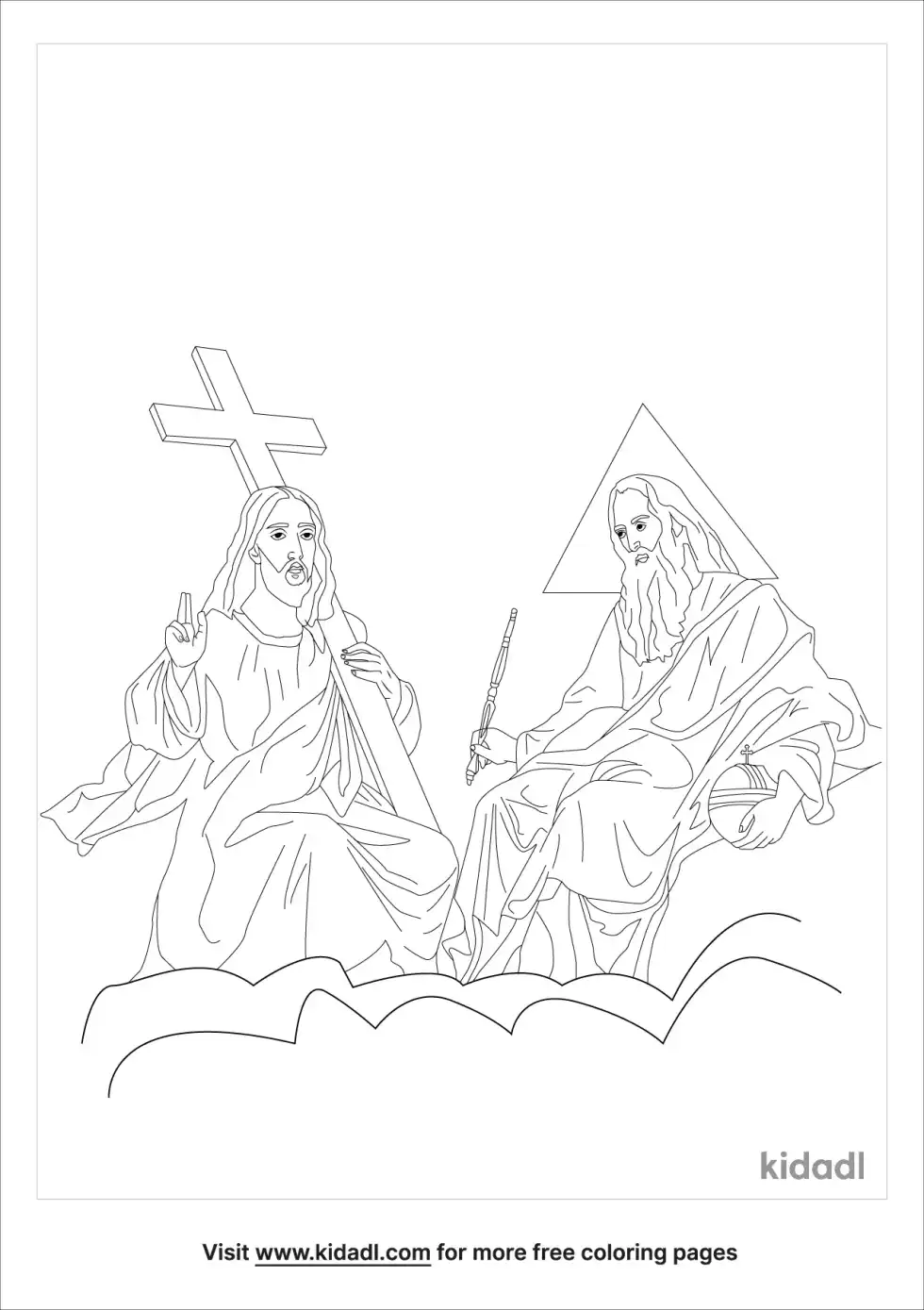 Jesus And Heavenly Father Coloring Page