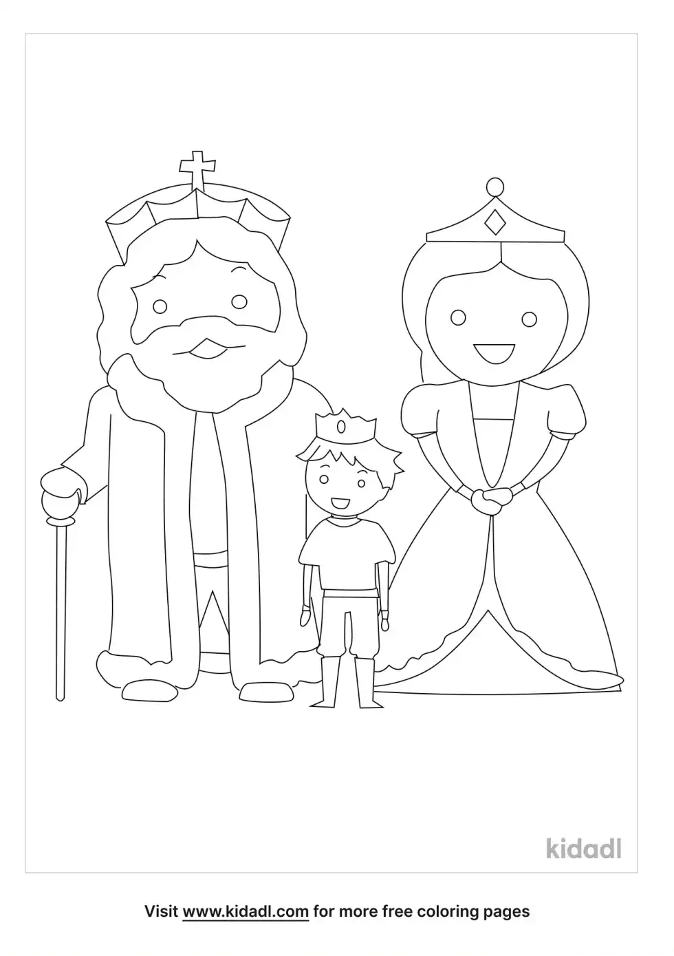 Royal Family Coloring Page