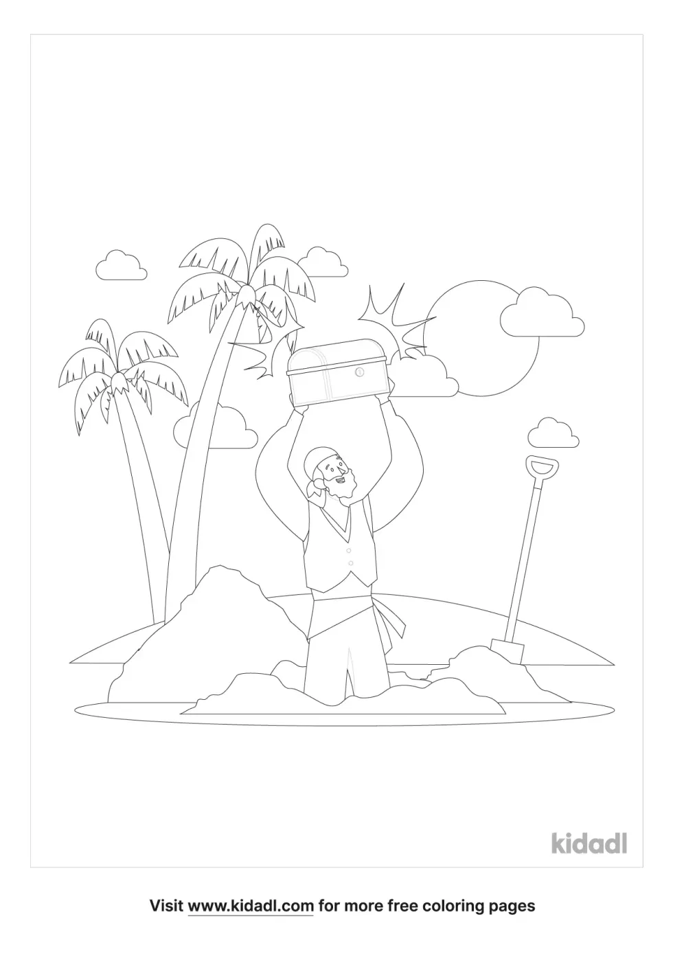 Parable Of The Hidden Treasure Coloring Page