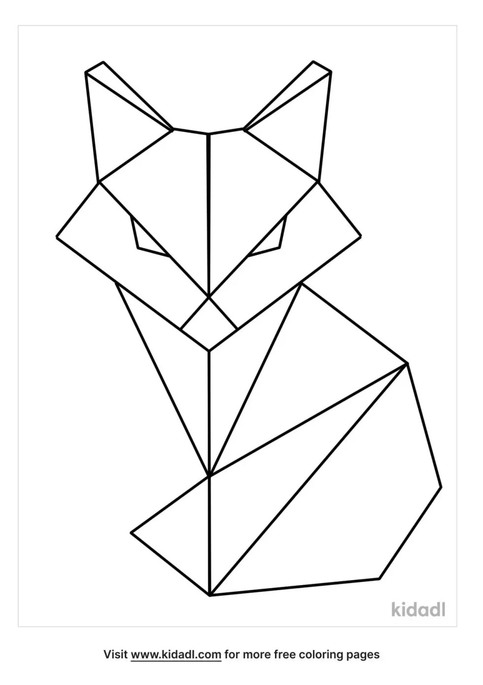 Fox Stained Glass Coloring Page