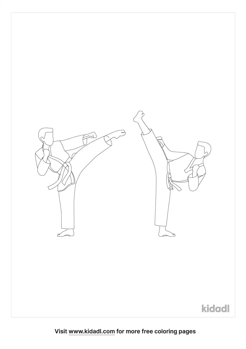 Taekwondo Coloring Page