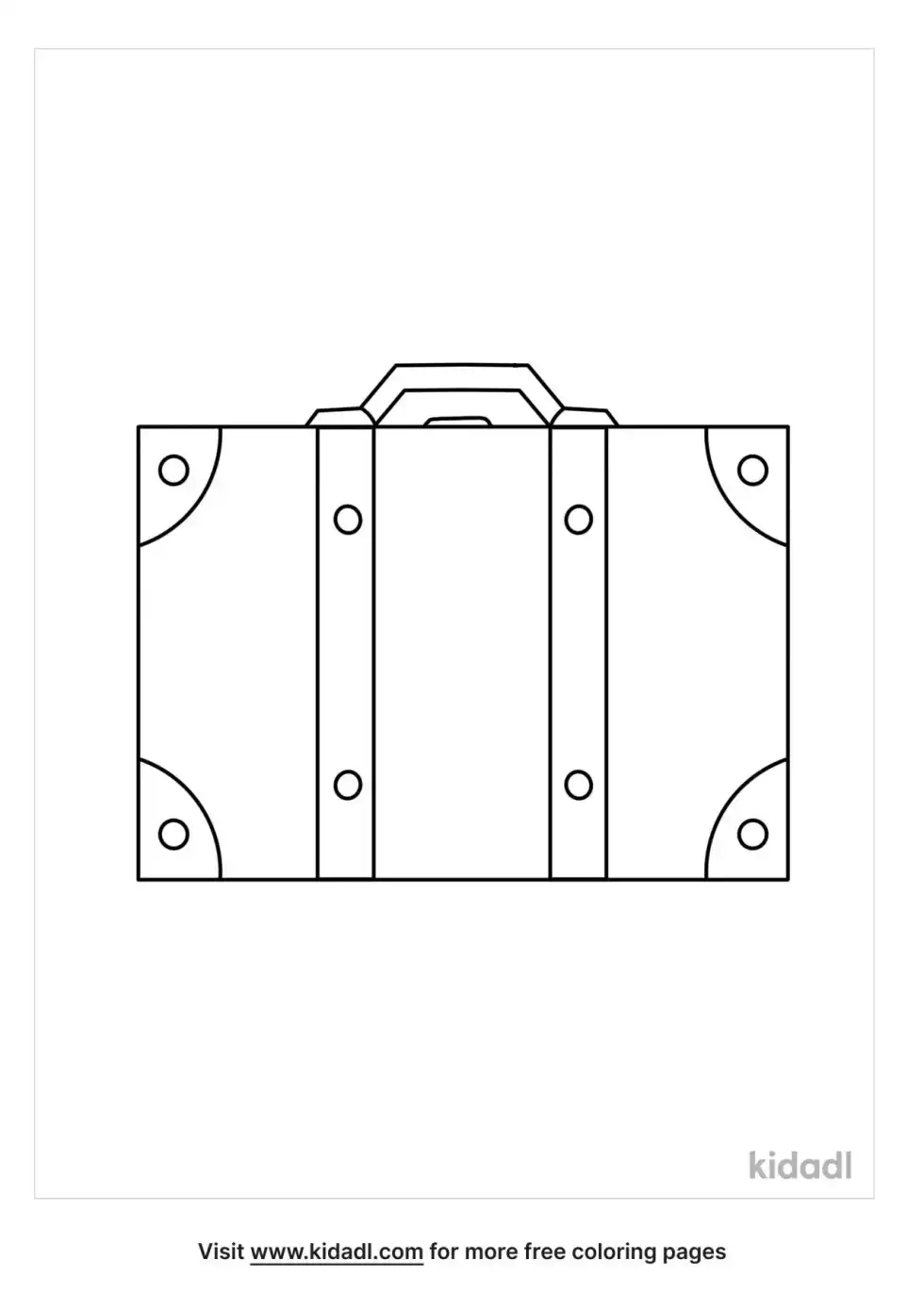 Vintage Luggage Coloring Page