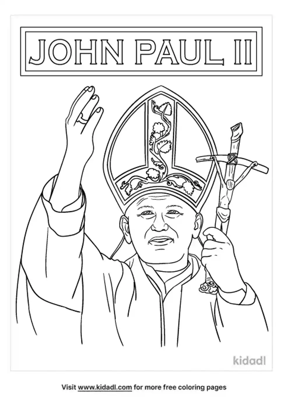 John Paul Ii Coloring Page