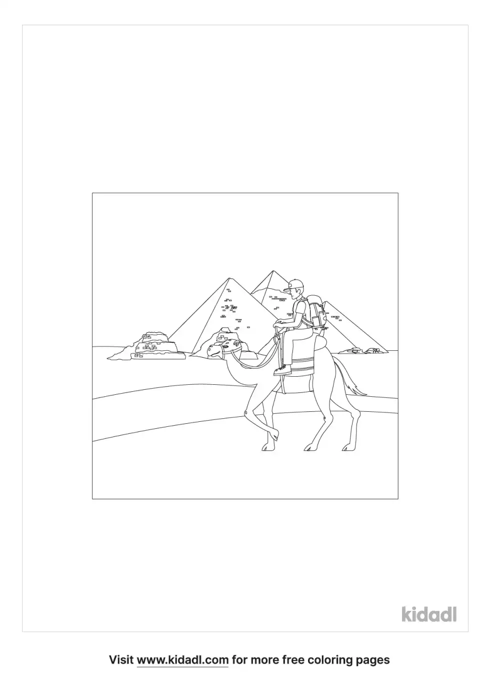 Caravan In Egypt Coloring Page