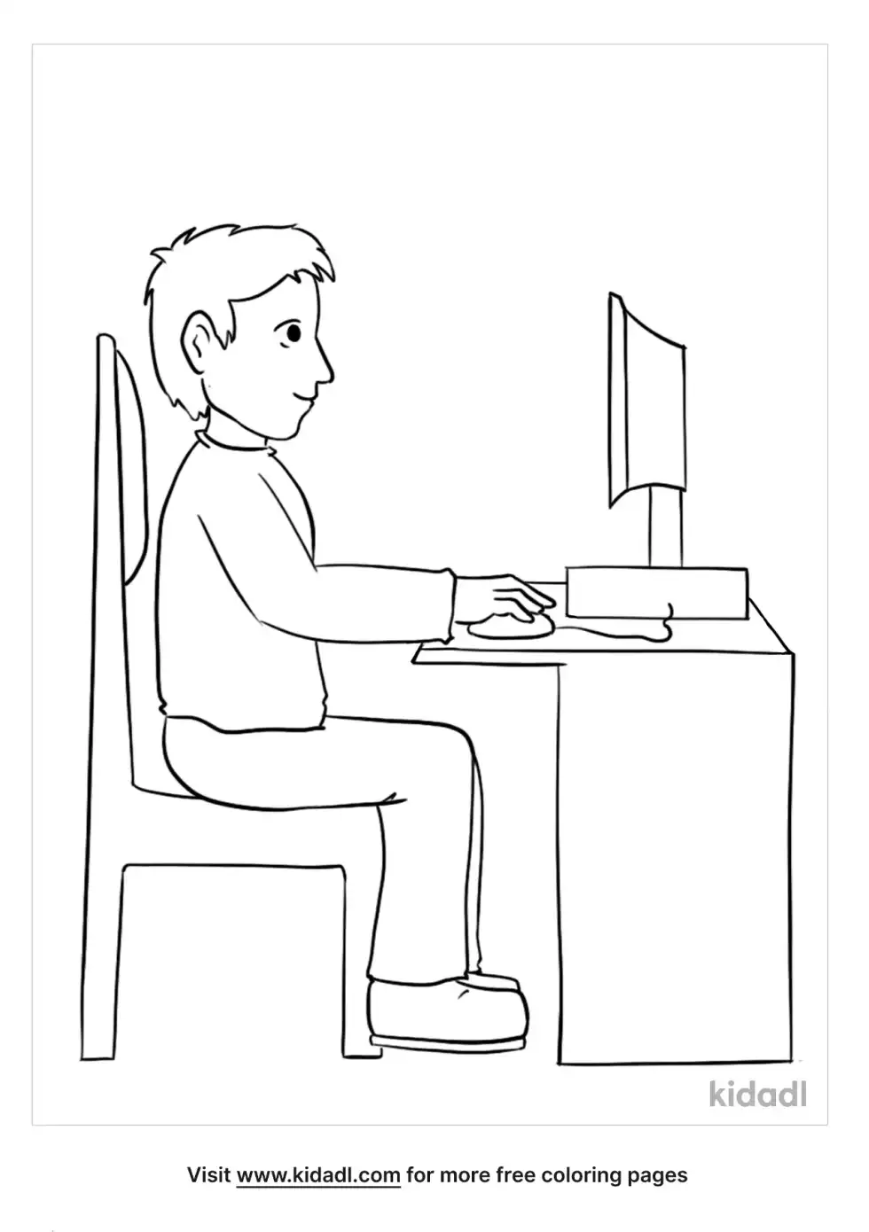 Good Posture Coloring Page