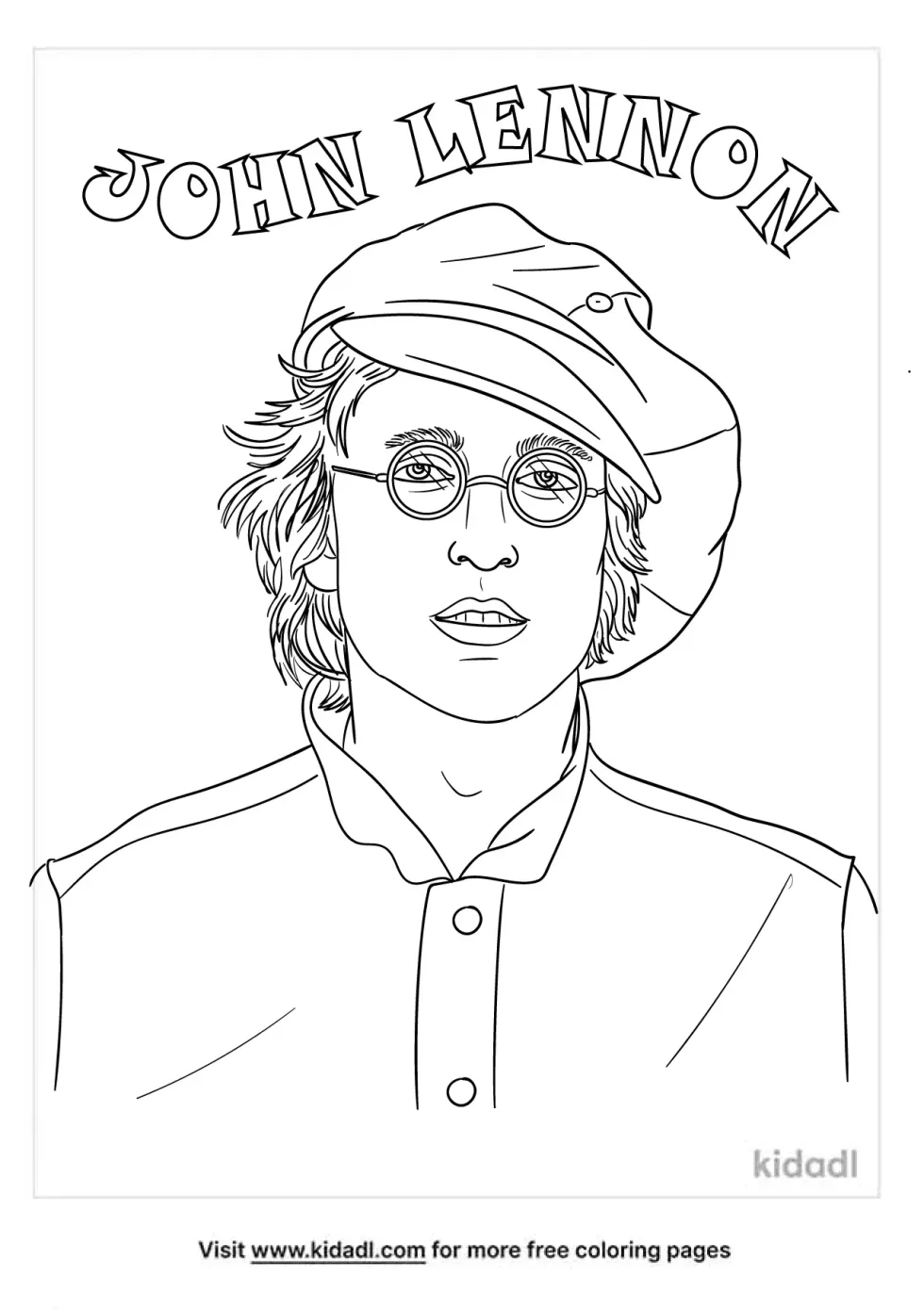 John Lennon Coloring Page