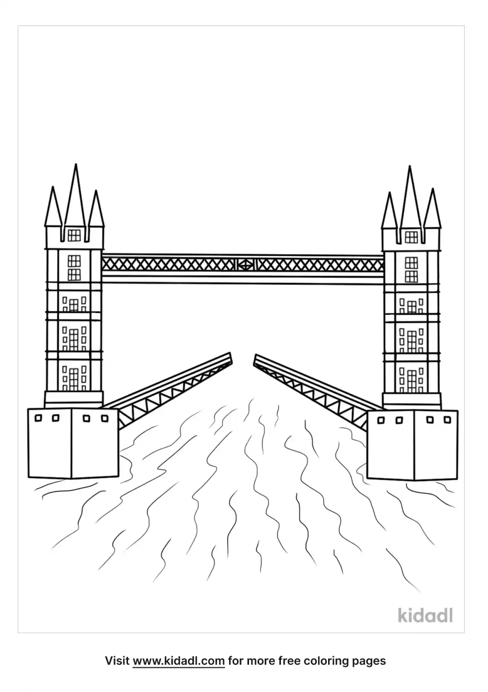 Open And Closed Bridge Coloring Page