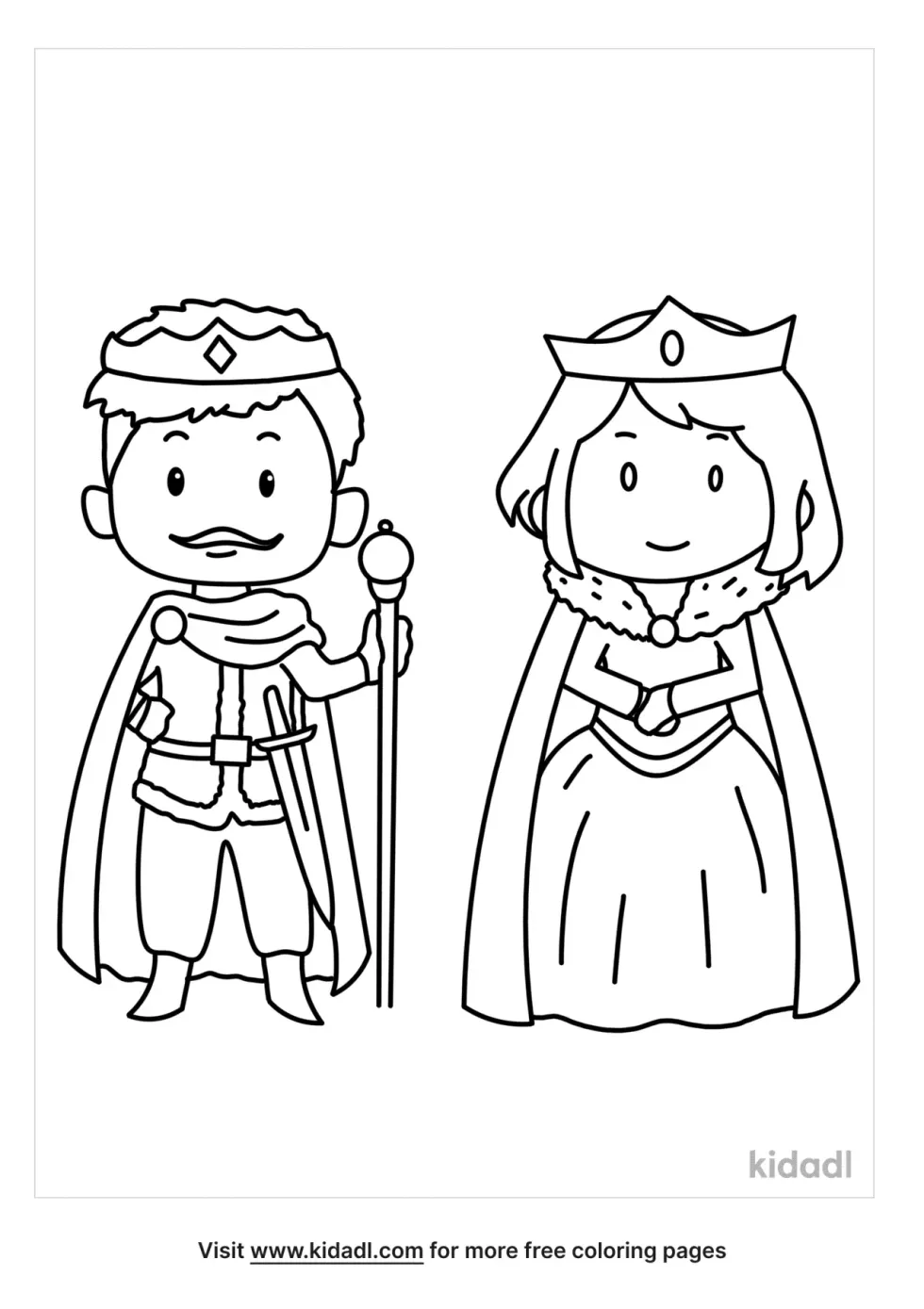 King And Queen Coloring Page