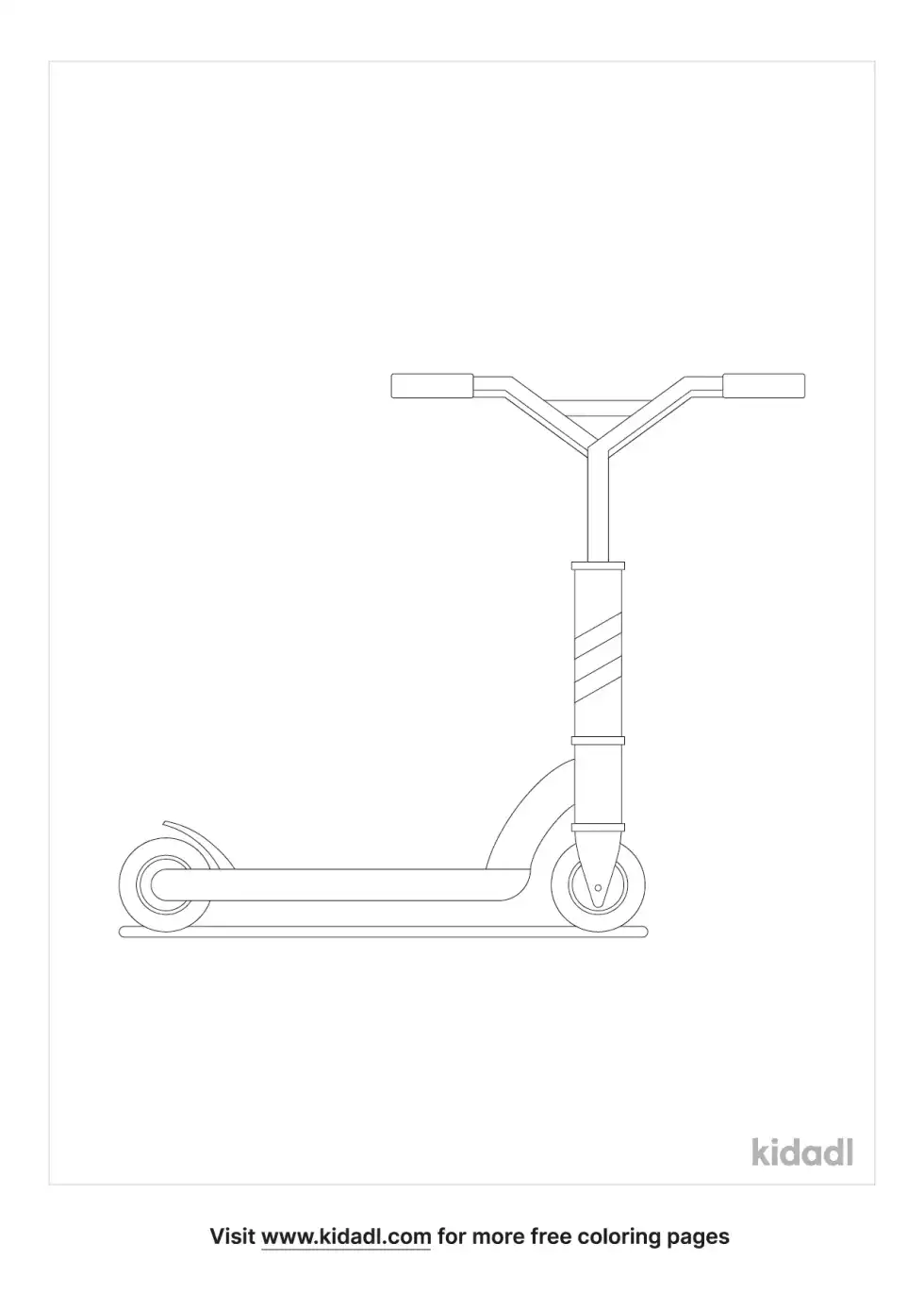 Scooter Handle Coloring Page