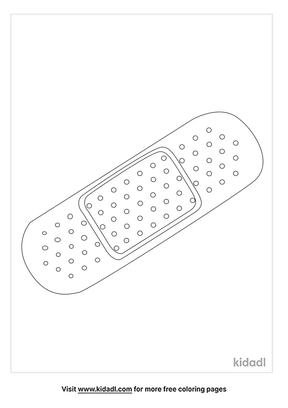Bandaid Coloring Page