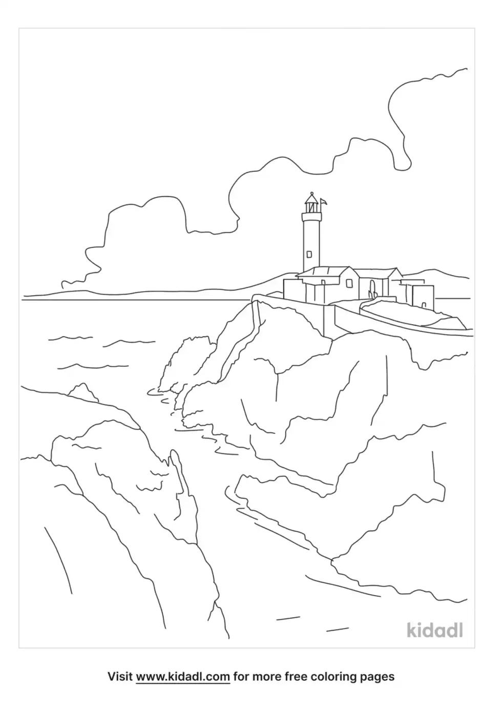 Ireland Scenery Coloring Page