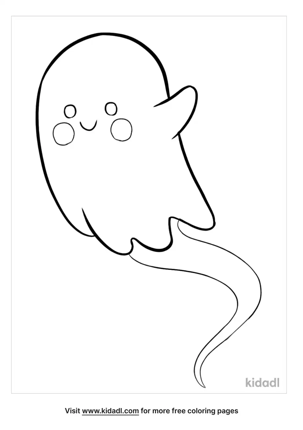 Cute Ghost Coloring Page