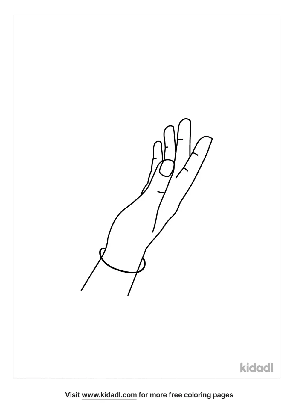 Reaching Hand Coloring Page