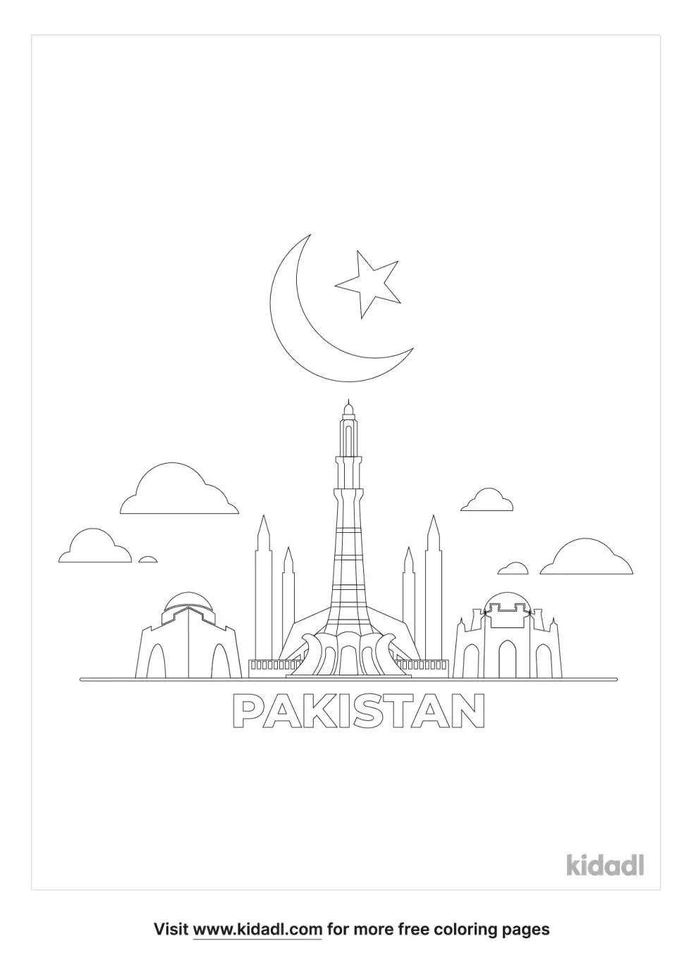Pakistan Coloring Page