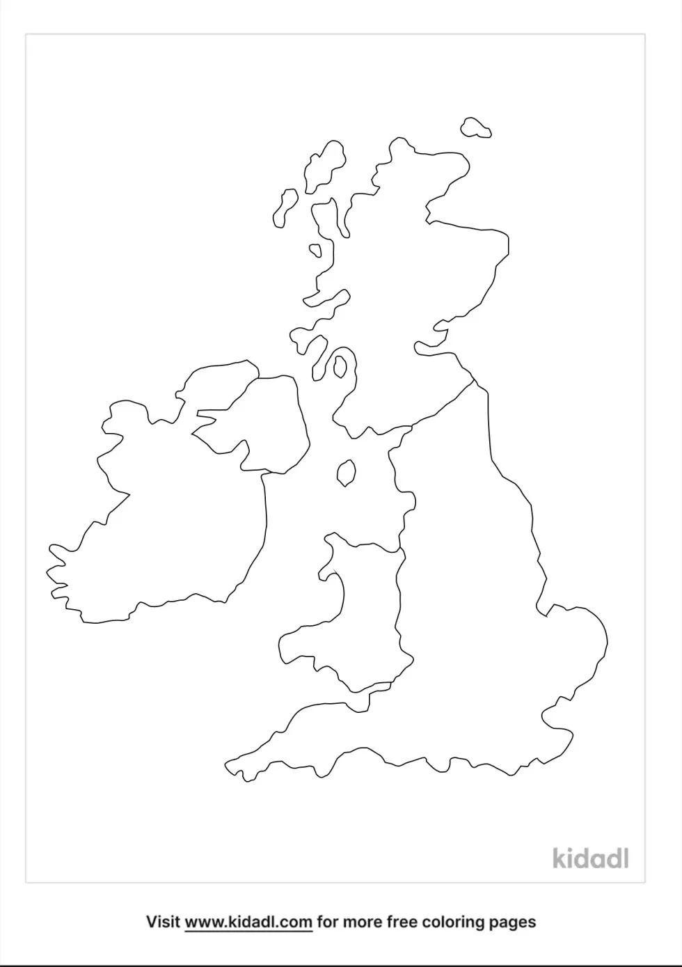 Uk Map Coloring Page