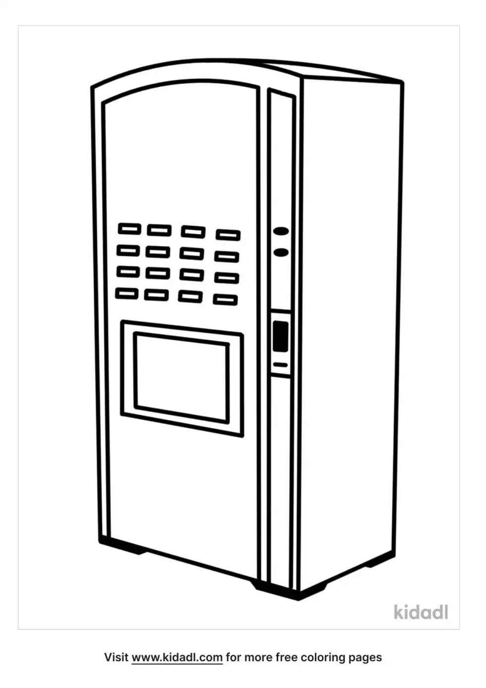Vending Machine Coloring Page