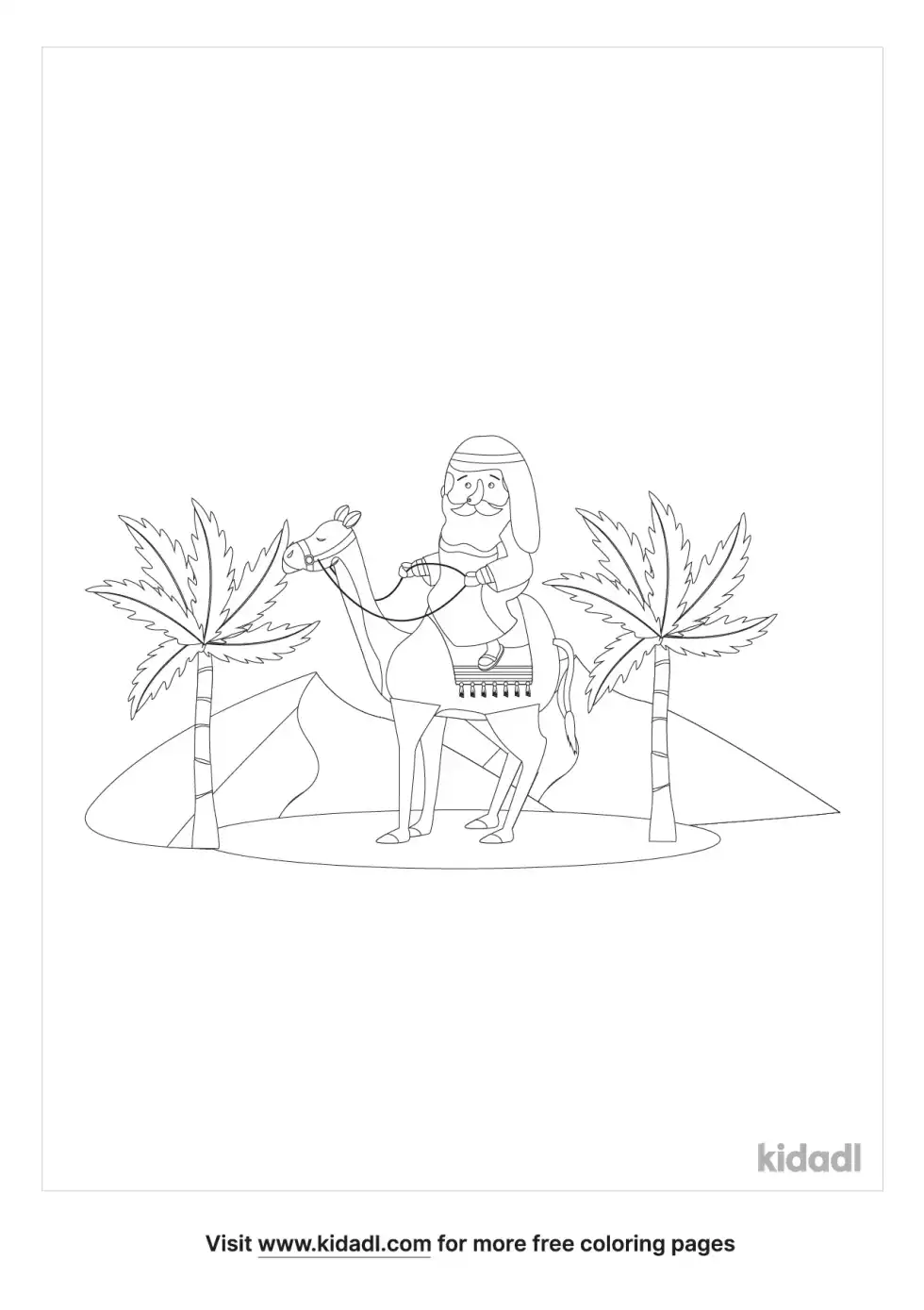 Abraham Travels To Egypt Coloring Page