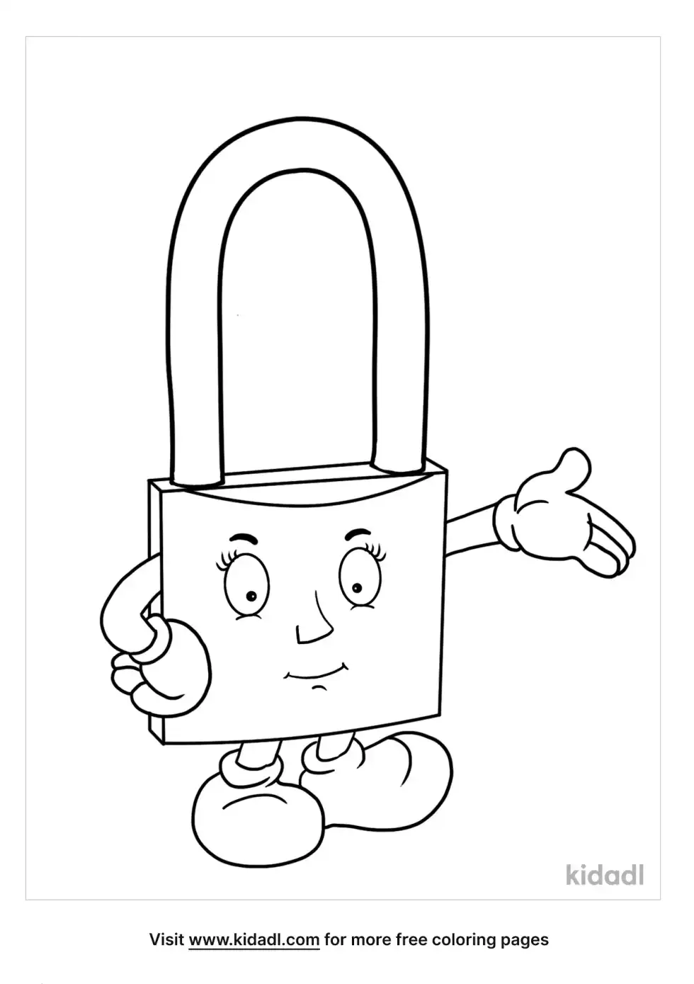 Padlock Coloring Page
