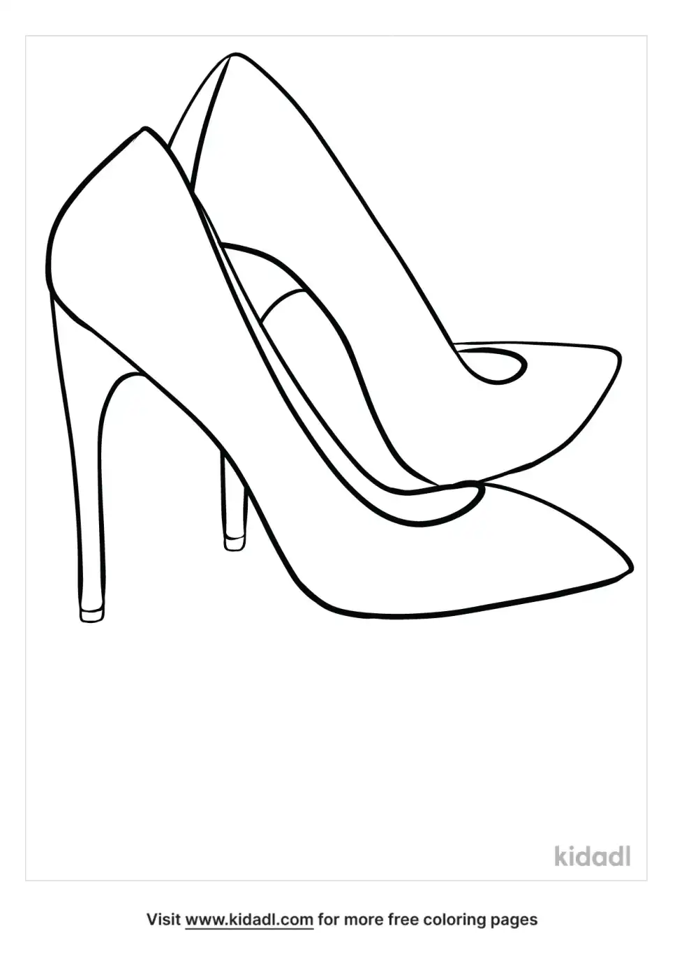 Red Shoes Coloring Page