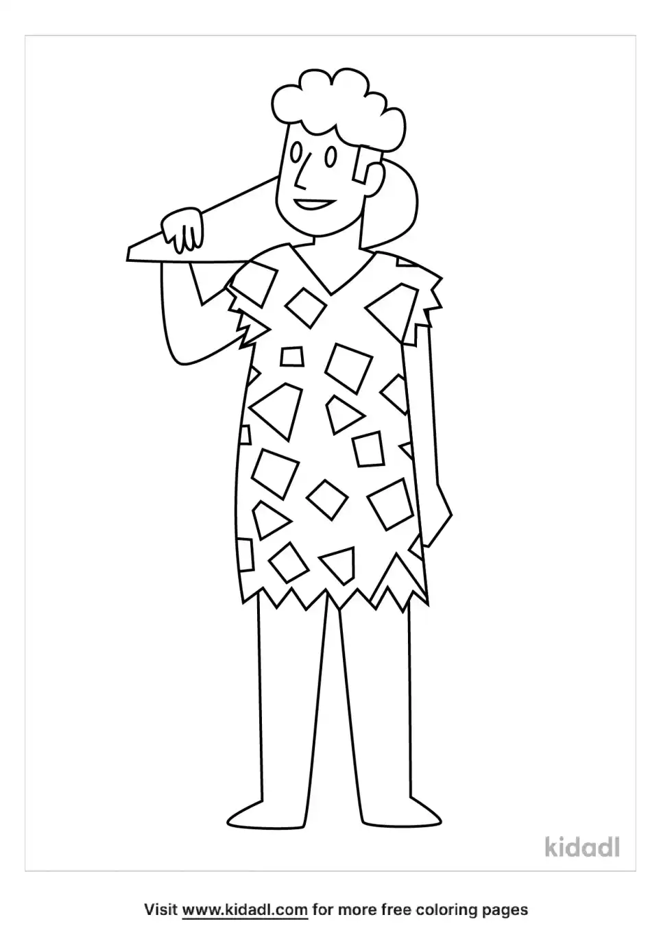 Caveman Coloring Page