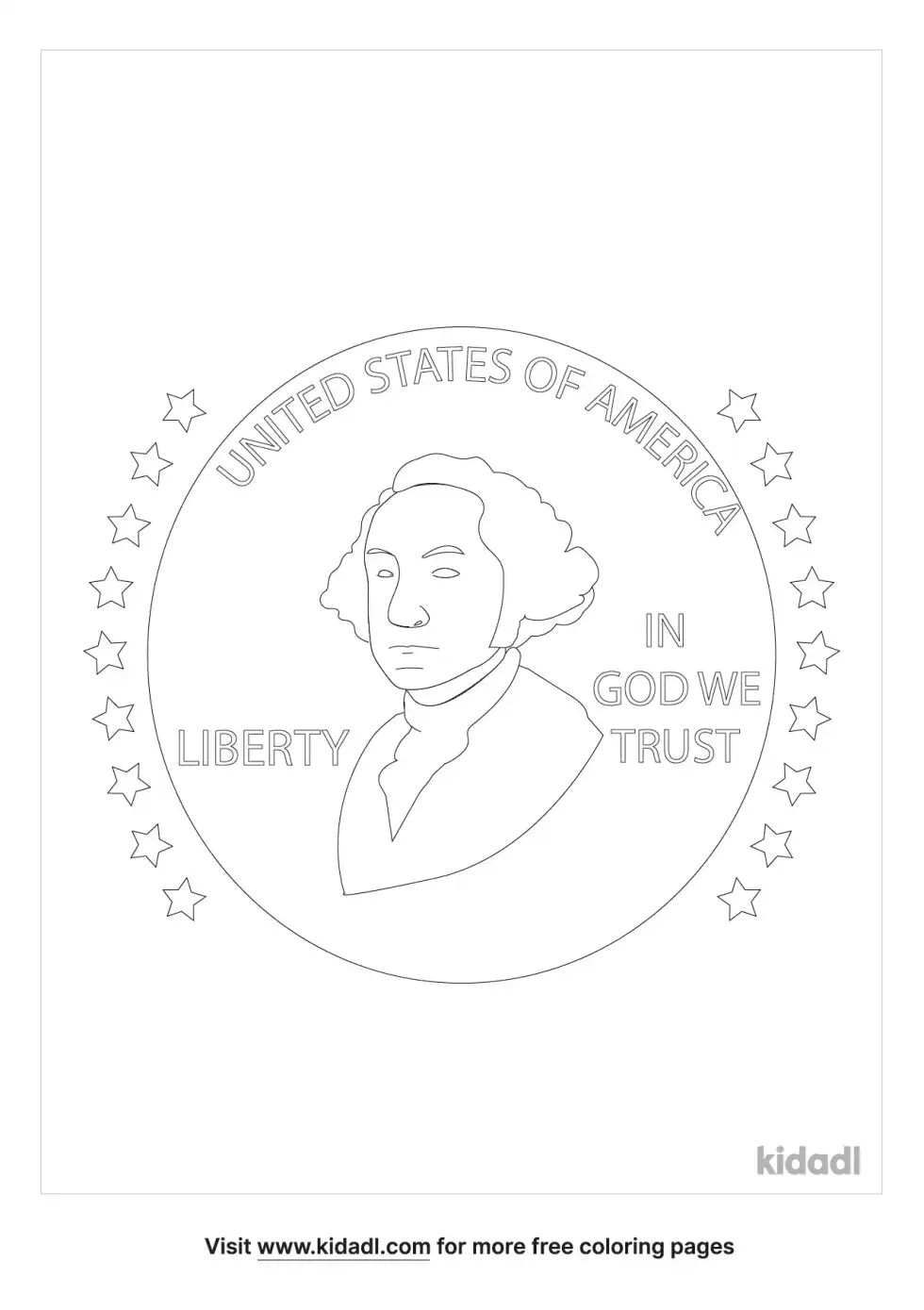 New Jersey State Quarter Coloring Page