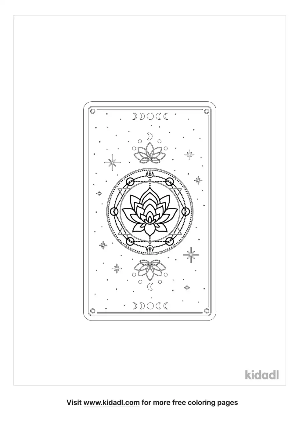 Tarot Card Coloring Page
