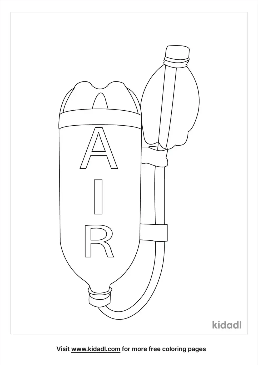 Firefighter Air Tank Coloring Page