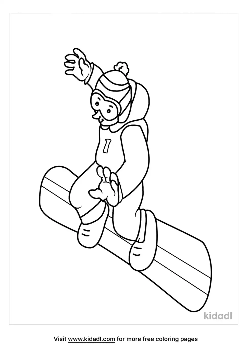 Olympic Snowboarding Coloring Page