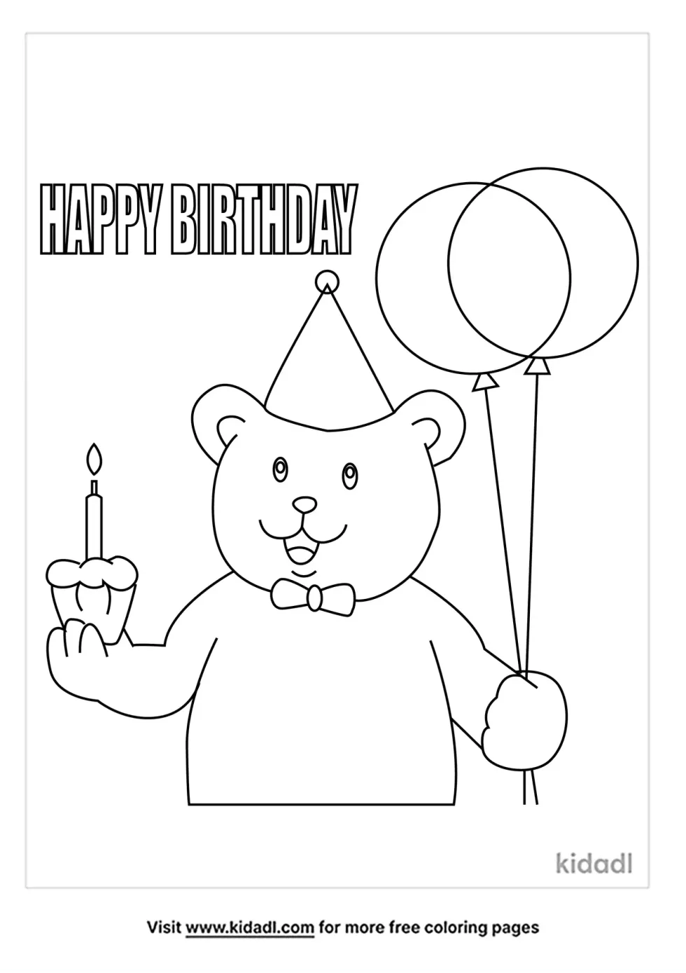 Happy Birthday Bear | Kidadl
